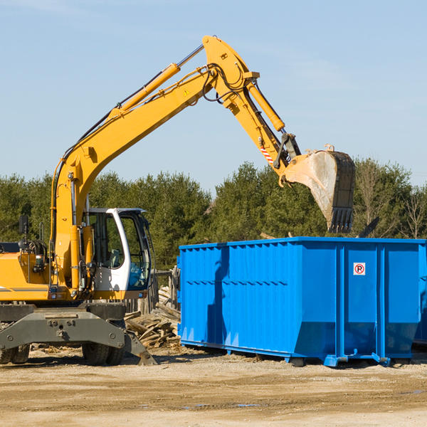 are there any restrictions on where a residential dumpster can be placed in Buffalo Lake